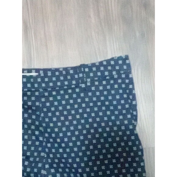 H&m Pants Womens Size 6 Navy Blue Print Stretch Cropped Side Closure - Picture 5 of 11